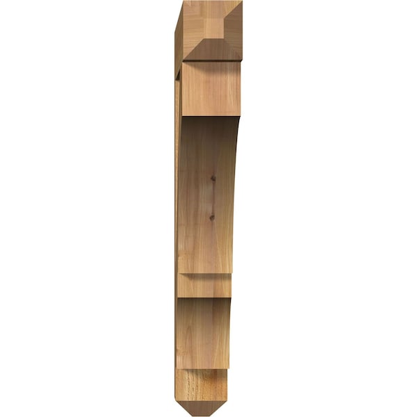 Balboa Craftsman Rough Sawn Bracket, Western Red Cedar, 4W X 30D X 30H